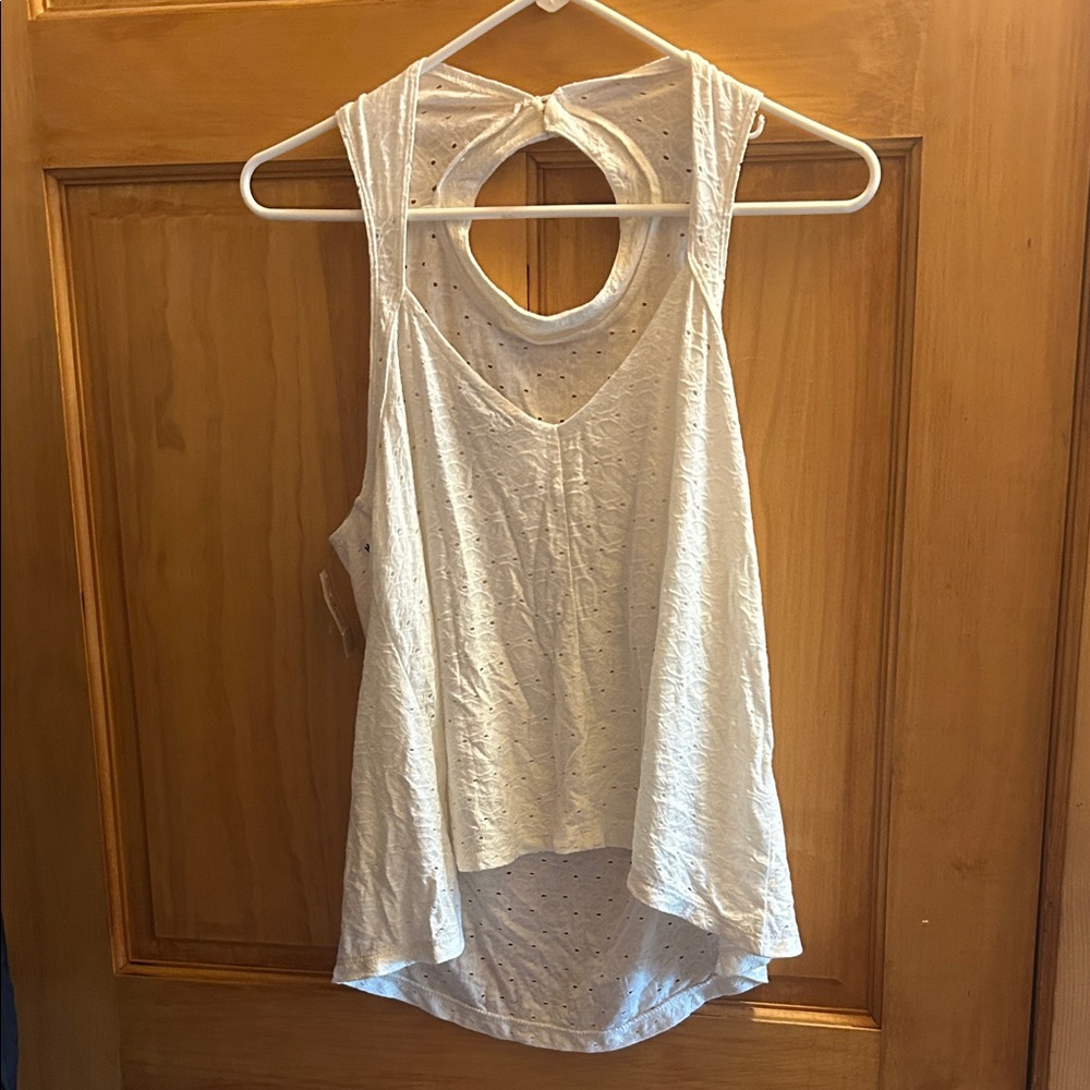 NWT American Eagle Outfitters White Cutout Tank Top